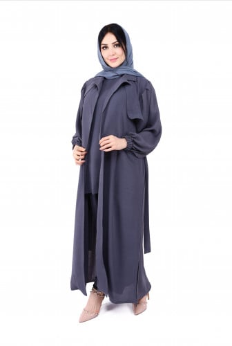 طقم أنيق ثلاث قطع من بلاك وينج بحزام خصر