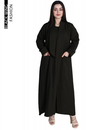 عباية مع بلوزة طويلة مجموعة كلاسيكية أنيقة | أسود