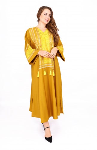 جلابية عصرية بتطريز كمبيوتر