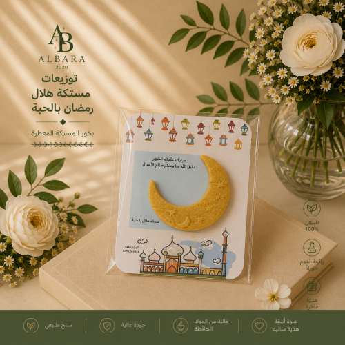توزيعات مستكة هلال رمضان بالحبة