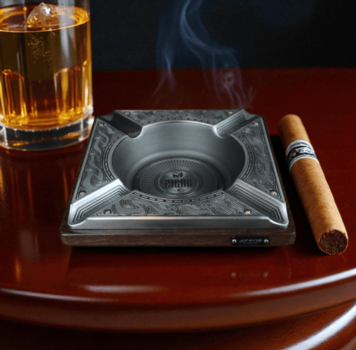 طفاية سيجار JIENG JF-2001 | خشب ميرباو ومعدن | تصم...