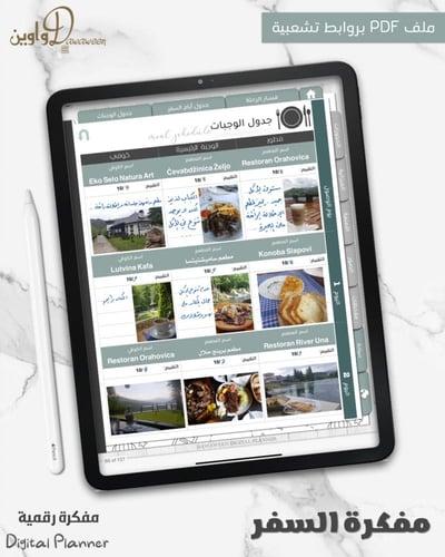 مفكرة السفر ( بيج - أخضر )