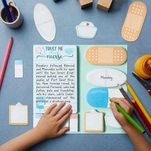 ورق ملاحظات لاصق، لكتابة الملاحظات.