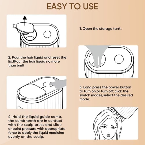 جهاز لتوزيع الزيت ولتدليك فروة الرأس الكهربائي