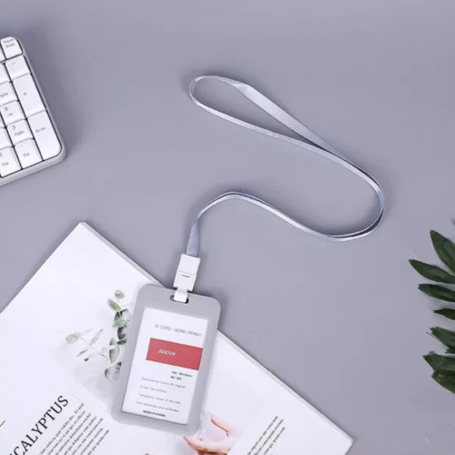 حامل البطاقة التعريفية رمادي