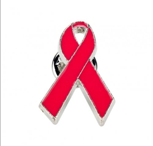 بروش او دبوس الشريط الأحمر للتوعية بمرض الايدز