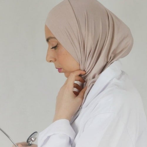 الحجاب الطبي - لاستخدام السماعة الطبية