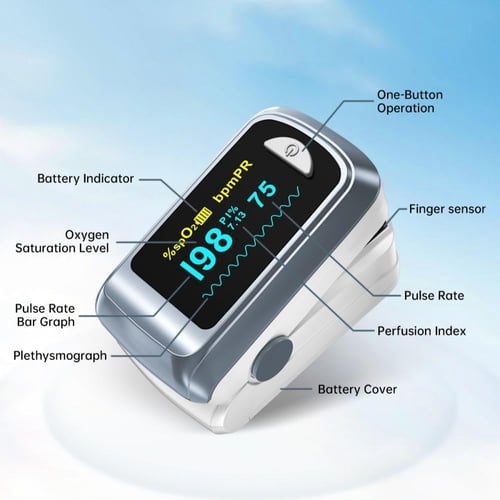 جهاز قياس الأكسجين Oximeter بخاصية البلوتوث