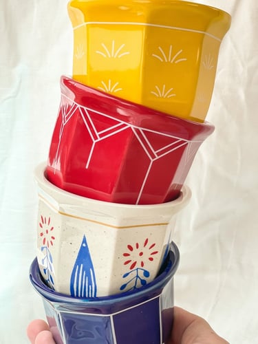 كوب الفنجال - احمر