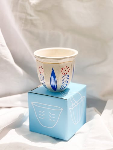 كوب الفنجال - ابيض