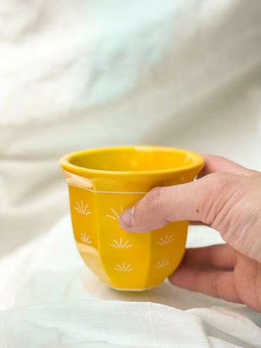 كوب الفنجال - اصفر