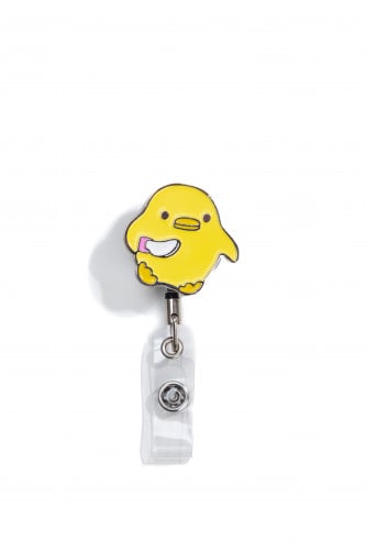 مثبت بطاقة بطه معصبة angry duck badge reel