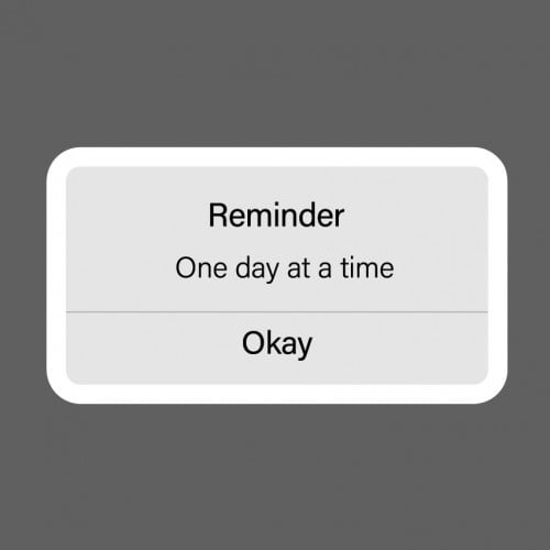 ملصق - Reminder One day at a time
