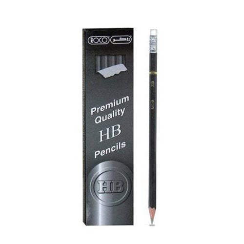 اقلام رصاص روكو HB مع ممحاة كرتون 12 مرسم