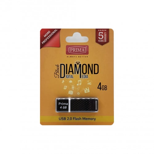 فلاش ميموري دياموند اللون الأسود 4 جيجا بريما