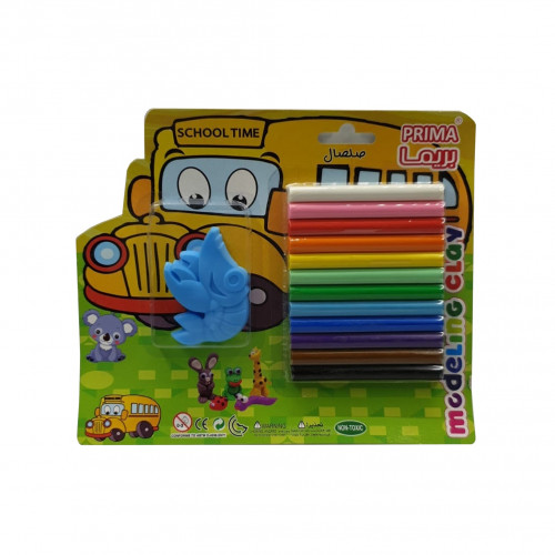 صلصال 12 لون مع قالب بريما