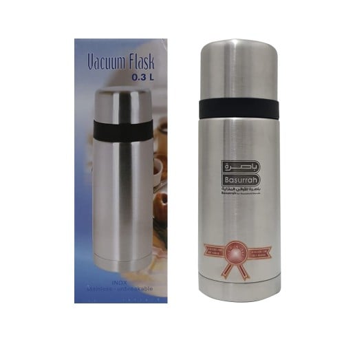 ترمس لحفظ الحرارة استيل لون فضي 300ML باصرة
