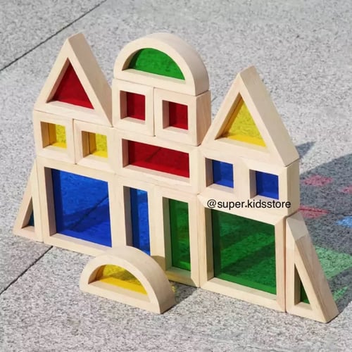 المكعبات الخشبية الملونة