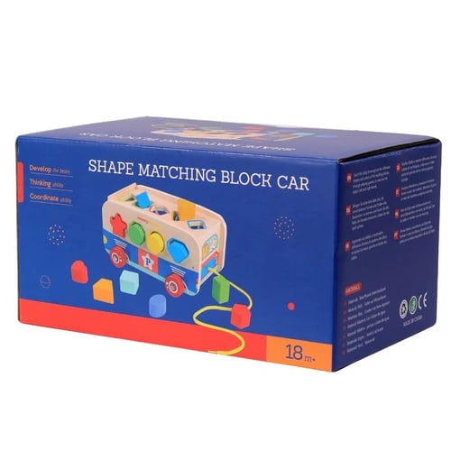 سيارة مطابقة الأشكال الخشبية