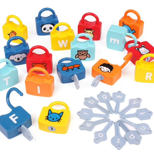 مطابقة الأقفال والمفاتيح - الحروف الإنجليزية ABC