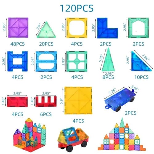 مكعبات مغناطيسية ثلاثية الابعاد 120 قطعة