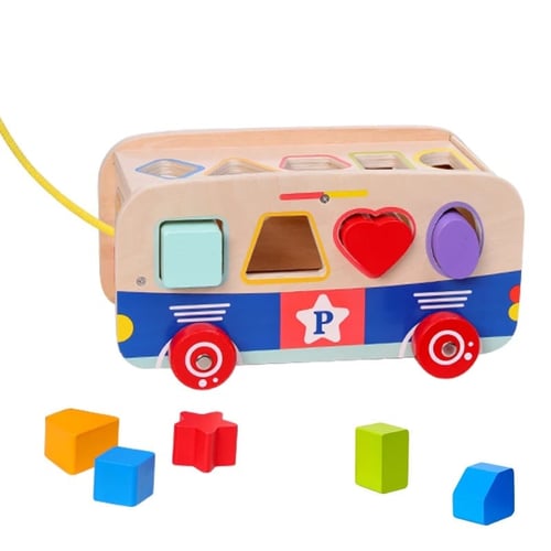 سيارة مطابقة الأشكال الخشبية