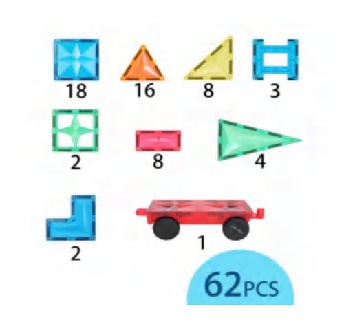 مكعبات المغناطيس 62 قطعة