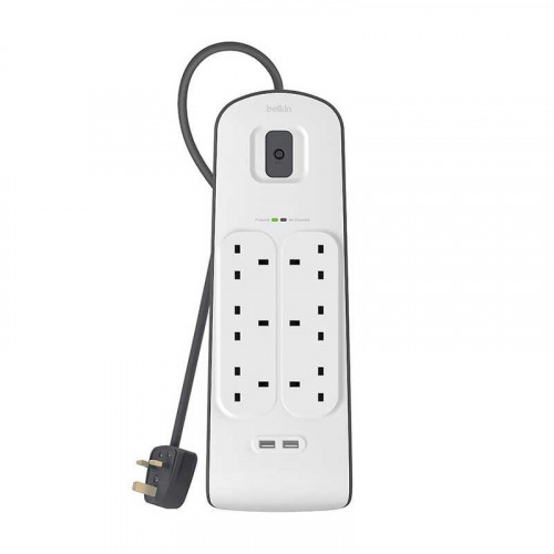 توصيلة بيلكن 6 منافذ طاقة ومنفذين USB