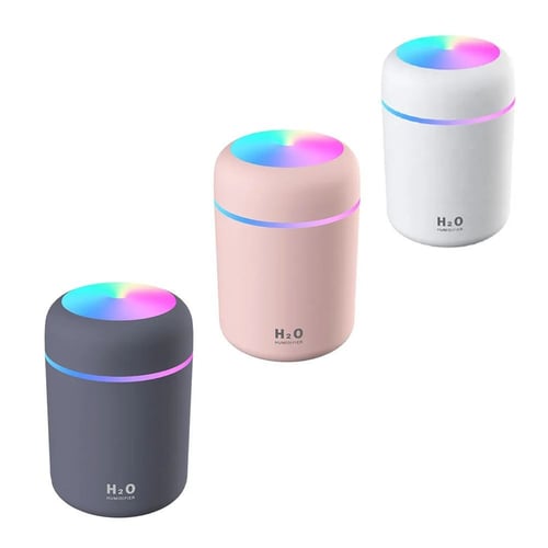 جيبل - مرطب هواء صغير هادئ مع ضوء دافئ، 200 مل - ر...