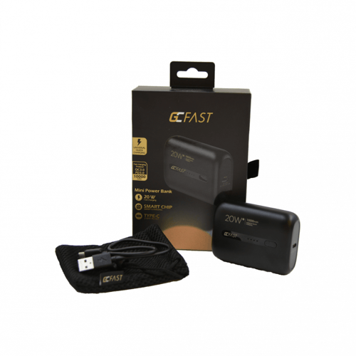 جي سي فاست - بطارية متنقلة أصغر من بطاقة الصراف PD...