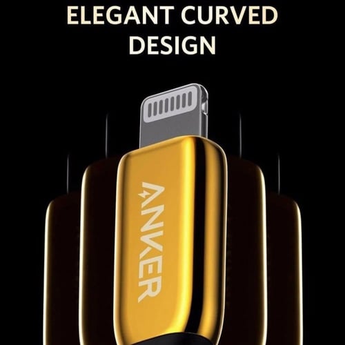 انكر - كيبل ايفون بي دي بطول 1.8 متر مطلي ذهب عيار...