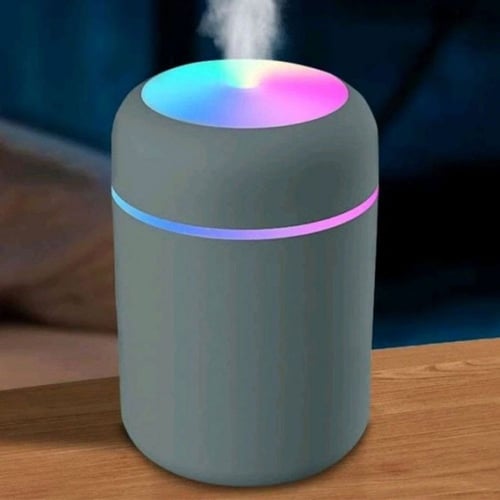 جيبل - مرطب هواء صغير هادئ مع ضوء دافئ، 200 مل - ر...