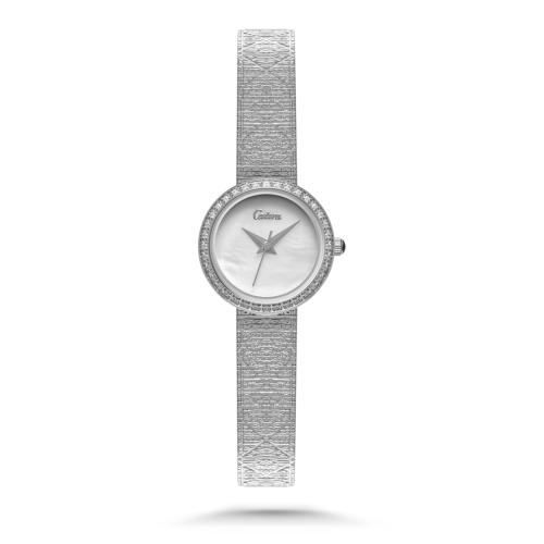 ساعة نسائية ستيل باللون الفضي