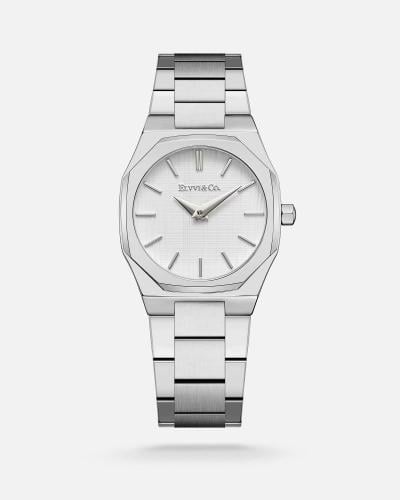 ساعة نسائية ستيل باللون الفضي