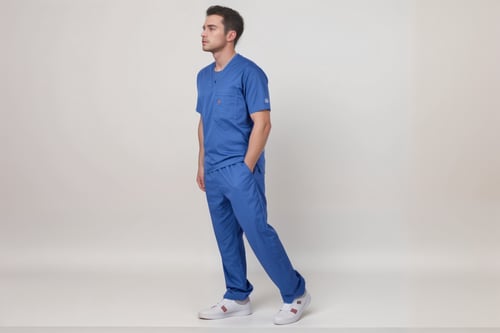 Scrub Lion's den - Royal Blue