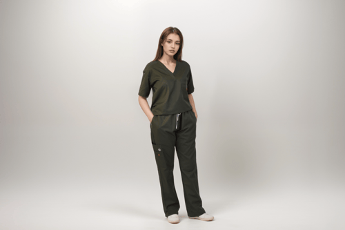Scrub Lion's den - Dark Green