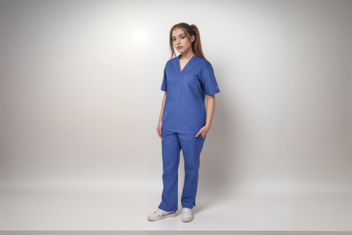 Scrub Lion's den - Royal Blue
