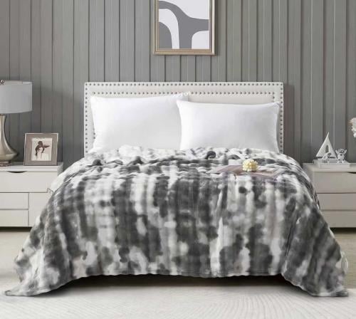 Light velvet blanket for two, 230x200, black