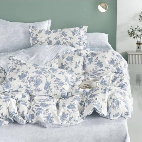 Light blue summer cotton bedspread, one and a half...