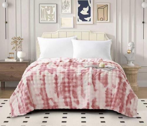 Light velvet blanket for two 230x200 red