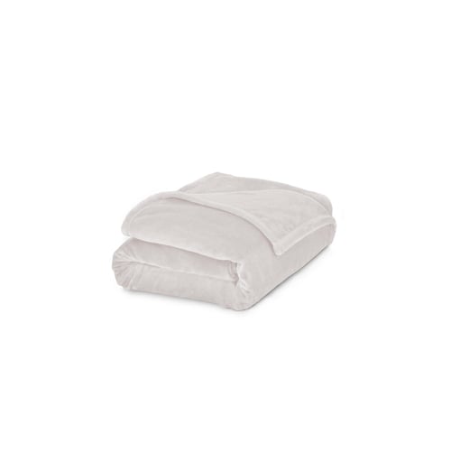 Light velvet blanket for two 260 × 240 - silver gray
