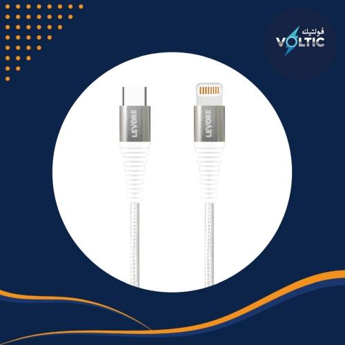 سلك شاحن ليفوري من USB-C إلى آيفون معتمد من أبل MF...