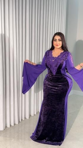 فستان استرتش مع مخمل