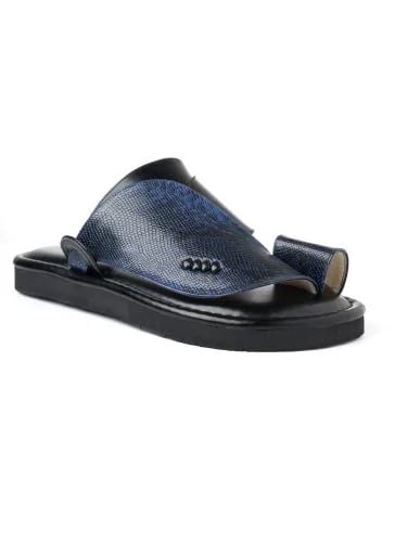 Luxury snake leather shoes - blue