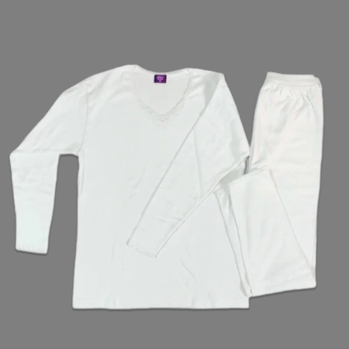 دروش بيجاما نسائي كم طويل ابيض nazeeel