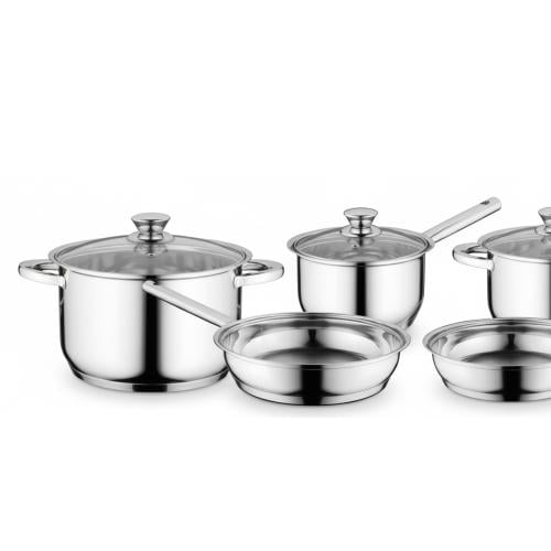 مجموعة أواني الطهي جورميه 8 قطع ستانلس ستيل فضي وش...