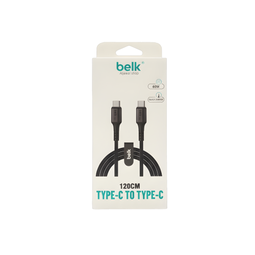 كيبل بيلك (Belk) من نوع Type-C إلى Type-C بقوة 60...
