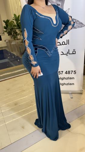 فستان فيروزي كرستال