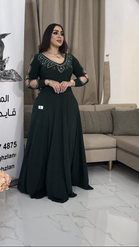 فستان كلوش زيتي كرستال