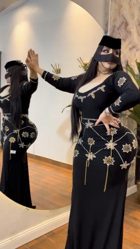 فستان أسود كرستال